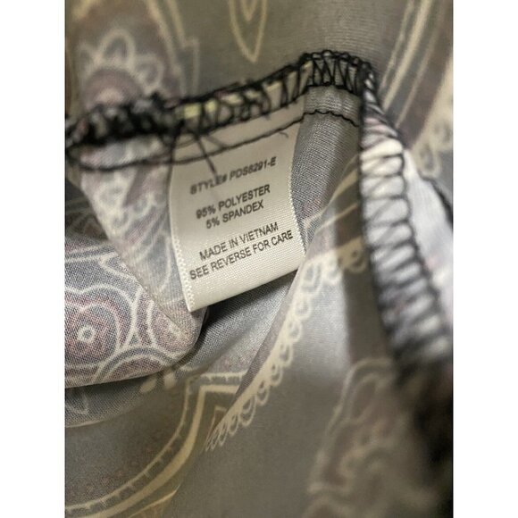 ALWAYS INDIGO Women’s Black  Long Sleeve  Sz PL Buttoned Up Elastic Waist Dress - Picture 4 of 8